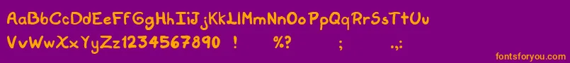 fuente ScriptSoftNormal – Fuentes Naranjas Sobre Fondo Morado