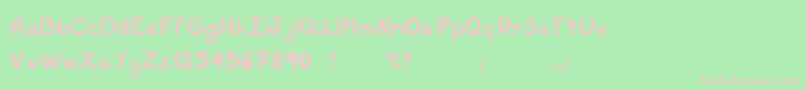 fuente ScriptSoftNormal – Fuentes Rosadas Sobre Fondo Verde
