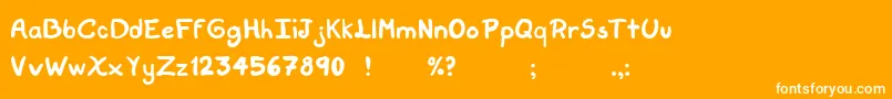 fuente ScriptSoftNormal – Fuentes Blancas Sobre Fondo Naranja
