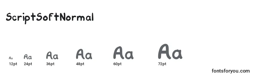 ScriptSoftNormal Font Sizes
