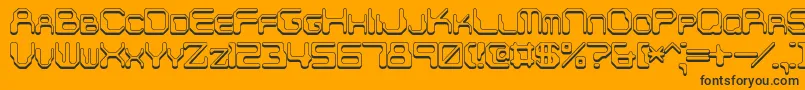 ChintzyCpuShadowBrk Font – Black Fonts on Orange Background