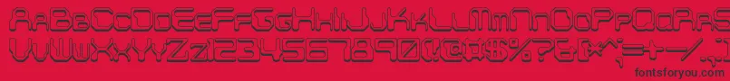 Шрифт ChintzyCpuShadowBrk – чёрные шрифты на красном фоне