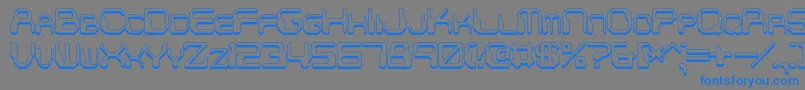 フォントChintzyCpuShadowBrk – 灰色の背景に青い文字