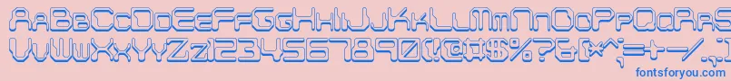 ChintzyCpuShadowBrk Font – Blue Fonts on Pink Background
