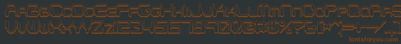 ChintzyCpuShadowBrk Font – Brown Fonts on Black Background