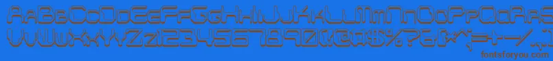 ChintzyCpuShadowBrk Font – Brown Fonts on Blue Background
