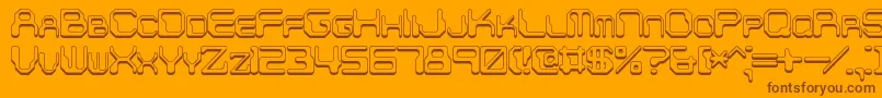 Шрифт ChintzyCpuShadowBrk – коричневые шрифты на оранжевом фоне