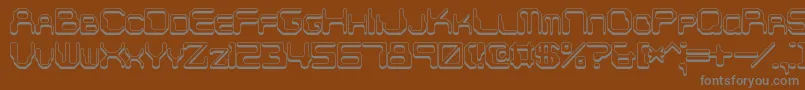 Шрифт ChintzyCpuShadowBrk – серые шрифты на коричневом фоне