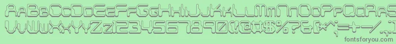 ChintzyCpuShadowBrk Font – Gray Fonts on Green Background