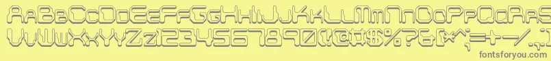 ChintzyCpuShadowBrk Font – Gray Fonts on Yellow Background