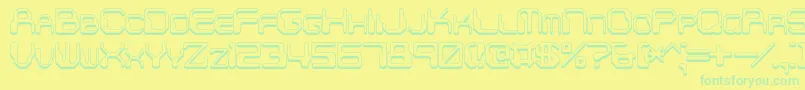 ChintzyCpuShadowBrk Font – Green Fonts on Yellow Background