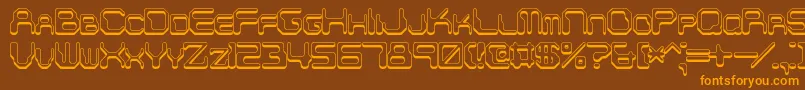 ChintzyCpuShadowBrk Font – Orange Fonts on Brown Background