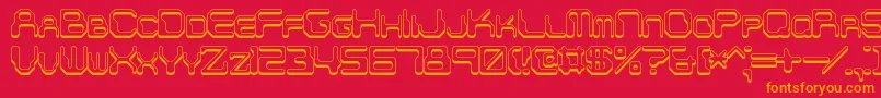 ChintzyCpuShadowBrk Font – Orange Fonts on Red Background