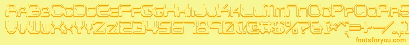ChintzyCpuShadowBrk Font – Orange Fonts on Yellow Background