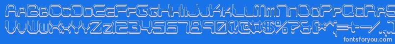 ChintzyCpuShadowBrk Font – Pink Fonts on Blue Background