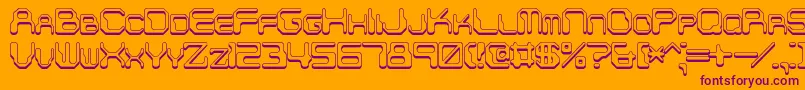 ChintzyCpuShadowBrk Font – Purple Fonts on Orange Background