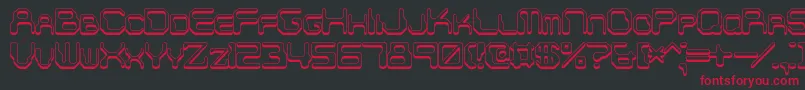 ChintzyCpuShadowBrk Font – Red Fonts on Black Background