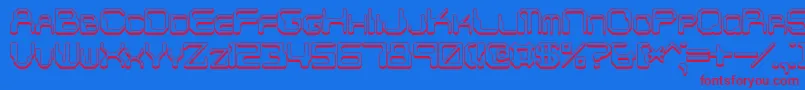 ChintzyCpuShadowBrk Font – Red Fonts on Blue Background