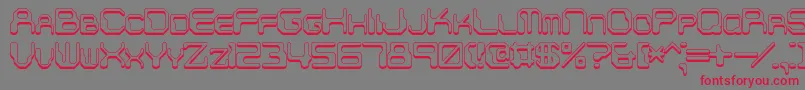 ChintzyCpuShadowBrk Font – Red Fonts on Gray Background