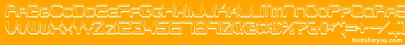 Fonte ChintzyCpuShadowBrk – fontes brancas em um fundo laranja