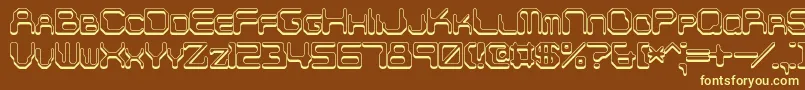 Шрифт ChintzyCpuShadowBrk – жёлтые шрифты на коричневом фоне