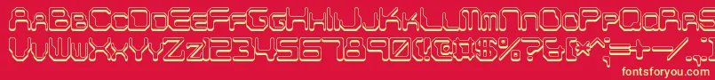 ChintzyCpuShadowBrk Font – Yellow Fonts on Red Background