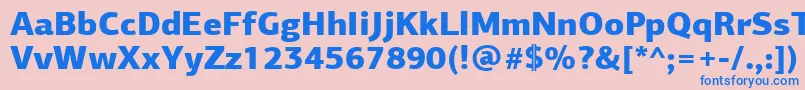 PfagorasansproBlack Font – Blue Fonts on Pink Background