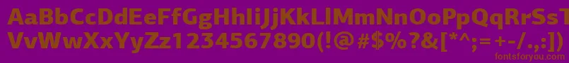 PfagorasansproBlack Font – Brown Fonts on Purple Background