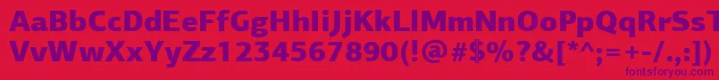 PfagorasansproBlack Font – Purple Fonts on Red Background