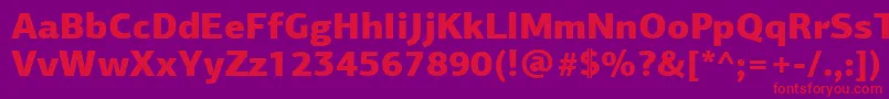 PfagorasansproBlack Font – Red Fonts on Purple Background