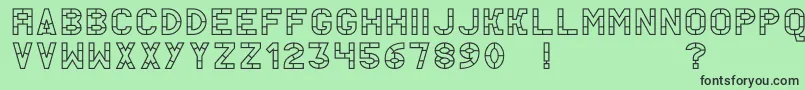 AcThermesOutline Font – Black Fonts on Green Background
