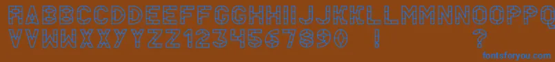 AcThermesOutline Font – Blue Fonts on Brown Background