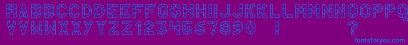 AcThermesOutline Font – Blue Fonts on Purple Background