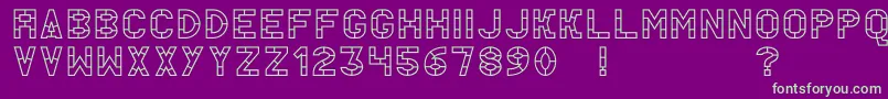 AcThermesOutline Font – Green Fonts on Purple Background