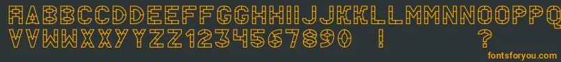 AcThermesOutline Font – Orange Fonts on Black Background