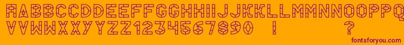 AcThermesOutline Font – Purple Fonts on Orange Background