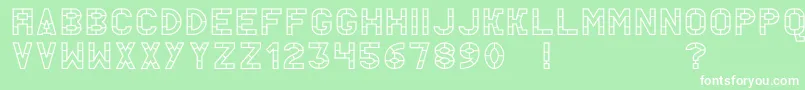 AcThermesOutline Font – White Fonts on Green Background