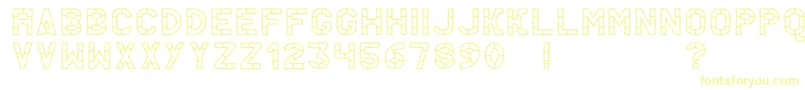 Шрифт AcThermesOutline – жёлтые шрифты