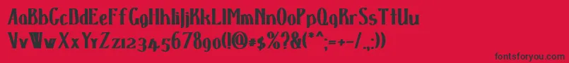 Dspenserblack Font – Black Fonts on Red Background