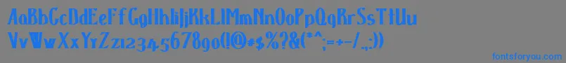 Dspenserblack-Schriftart – Blaue Schriften auf grauem Hintergrund