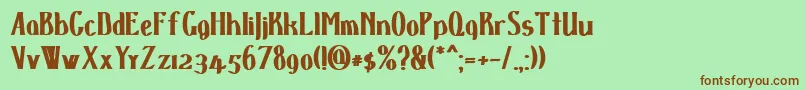 Dspenserblack Font – Brown Fonts on Green Background