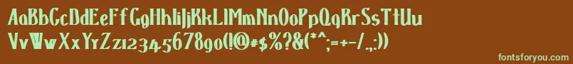 Dspenserblack Font – Green Fonts on Brown Background