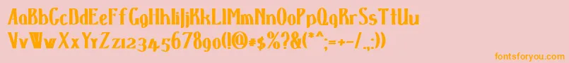 Dspenserblack Font – Orange Fonts on Pink Background