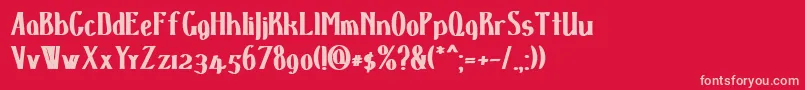 Dspenserblack Font – Pink Fonts on Red Background