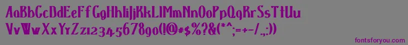 Dspenserblack Font – Purple Fonts on Gray Background