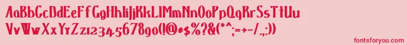 Dspenserblack Font – Red Fonts on Pink Background
