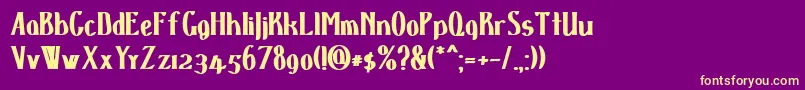 Dspenserblack Font – Yellow Fonts on Purple Background