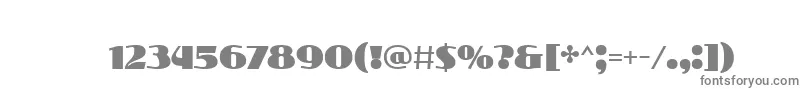 PostermanRetro-fontti – harmaat kirjasimet valkoisella taustalla