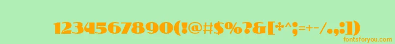 PostermanRetro Font – Orange Fonts on Green Background