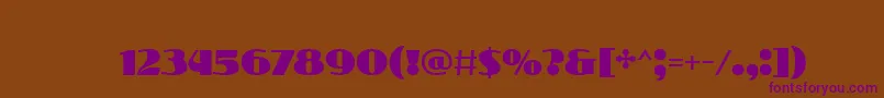 PostermanRetro Font – Purple Fonts on Brown Background